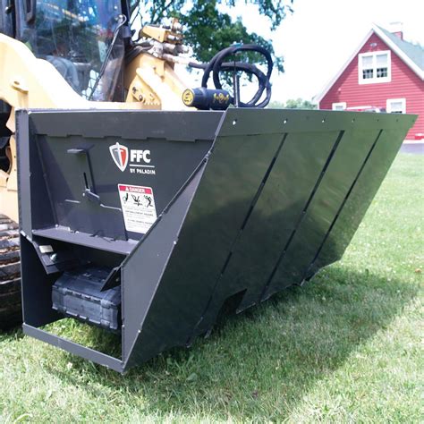 skid steer bucket with auger|skid steer side discharge bucket.